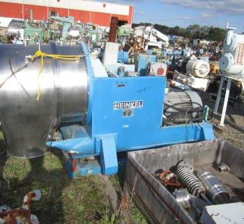 Heinkel#HF600, inverting filter centrifuge,Hast.C-4 contact surface,600mm diameter perforated basket, serial #110311, #42811