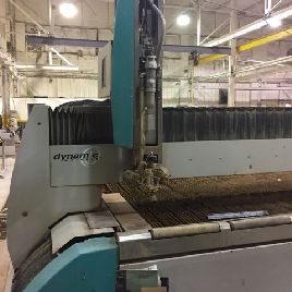 Flow#WMC-4020, 50 HP,60000 psi,6.5’ x13’ cut,78.75" X,157.5 Y,6 Z,CNC waterjet,2003