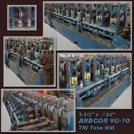 1-1/2" x 0.134Ardcor#U-10, Tig tube mill,6 roll space,2 spindle diameter,25 HP,#14013