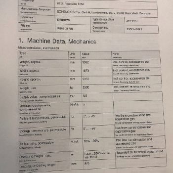 Schenck#442-FBTU, semi auto balancing machine,cutting head,3-Jaw chuck,2006