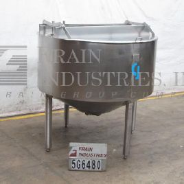500 gal.Chester Jensen#X70N50, single motion kettle, 304 Stainless Steel bottom jacketed and insulated
