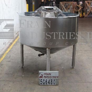 500 gal.Chester Jensen#X70N50, single motion kettle, 304 Stainless Steel bottom jacketed and insulated