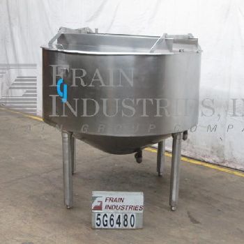 500 gal.Chester Jensen#X70N50, single motion kettle, 304 Stainless Steel bottom jacketed and insulated