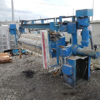 24"Netzsch#630-1/40/45, 41 plates,40-chambers,center fed,266.80 sq.ft.surf.area,dual act. hydraulic,230/460 V.,1986,#41547