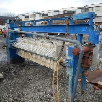 24"Netzsch#630-1/40/45, 41 plates,40-chambers,center fed,266.80 sq.ft.surf.area,dual act. hydraulic,230/460 V.,1986,#41547