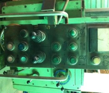 4"Kuraki#KBT-101, HBM, 35 x 67 table, 48 vert, facing head, 15 HP, #9455