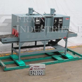 Shanklin#T72, high speed, 2-zone shrink tunnel, 150 feet per minute, 8" H x 20 W x 84 L heat chamber
