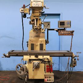 WillisMicrocut #1050, 10" x 50 table., 3 HP, V/S, R-8, Acu-Rite 2-Axis DRO, servo power knee &amp; table., #159035