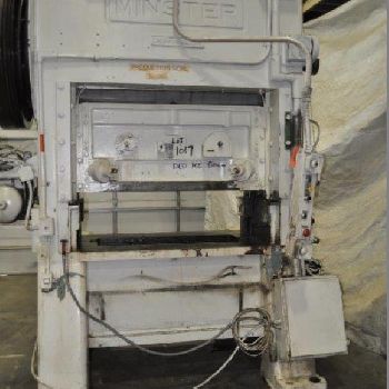 150 Ton,Minster#P2-150-60, 1.5" stroke,18 SH,2 ram adj.,0-400 SPM,20 windows,60 x 40 bed,air clutch &amp; brake,good,#13615J