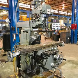 Sharp#VH25, plain horizontal/vertical miller,10.5" x 56.5 T-slotted table,4 HP,2005