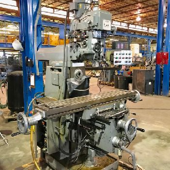 Sharp#VH25, plain horizontal/vertical miller,10.5" x 56.5 T-slotted table,4 HP,2005