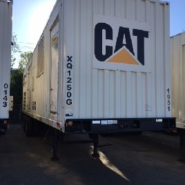 1250 KWCaterpillar#XQ1250G, 1800 RPM, 40â€™ container, trailer mounted, 480 V., 2630 hrs, 2002
