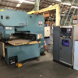 33 тонны, Amada # OCTO-334, 8 станций, 30 "x 40 листов, пуансон с ЧПУ, Fanuc 6M, 1984