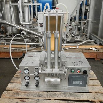 Cozzoli#PF2-TT, twin head powder filler, Stainless Steel, to 30 cpm, 50-75 gram fill range, +/- 1%, bench top, #41563
