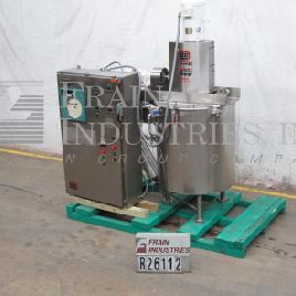 75 gal. Lea # 75DT12T, hervidor de triple movimiento, acero inoxidable 316, con camisa, 90 psi, parte superior plana, inclinación hidráulica, fondo de plato