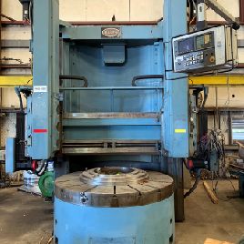 76 "Bullard # DYNATROL, CNC de 4 ejes VBM, oscilación 88, 72 bajo riel, mandril independiente de 4 mordazas, GE Fanuc 15-TT, control colgante, 1969