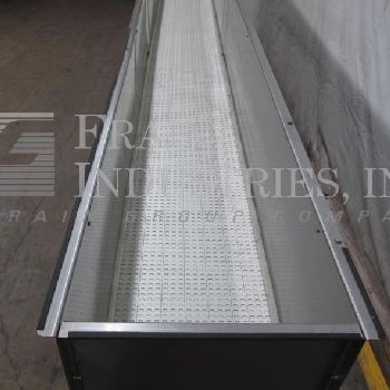 24" wide x 20’ long,Kamflex#810, Stainless Steel live bottom accumulation trough, 33 discharge height, .33 HP drive