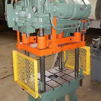 20 Ton,GreenleeBros hydraulic press, 18" stroke, 23 SH, 24 x 34-1/2 table, 5 HP