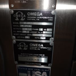 Omega #4D-RP2-15-DF, Bottle Unscrambler, Desiccant Feeder, serial # 06-J37149, #3259-1