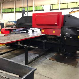 33 Ton,Amada#PEGA-357S, CNC turret punch,44 station,GE Fanuc 04PC,auto repositioning,hydraulic clutch &amp; brake,1995