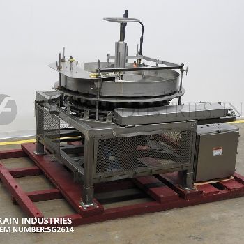 FMC#30PKT, 30 pocket continuous motion volumetric can filler, 100-350 containers per minute