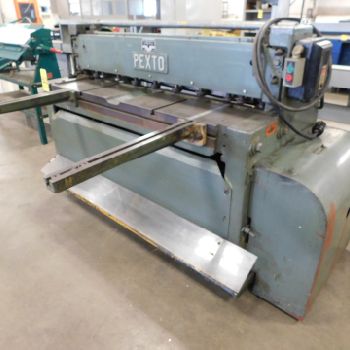 12 ga. x 4’Pexto#12-U4H, 18" manual rear back gauge,2 hold downs,62 SPM,3 HP,#72061