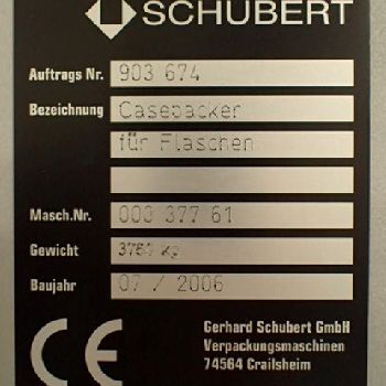 Schubert#903-674, Case Packer, serial # 000 377 61, #3259-10