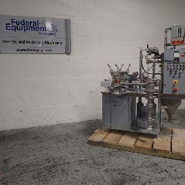 Alpine#100AFG, fluidised bed opposed jet mill, Stainless Steel, 100,, diameter chamber, 3 nozzles, serial #85610, 1986, #3135-1