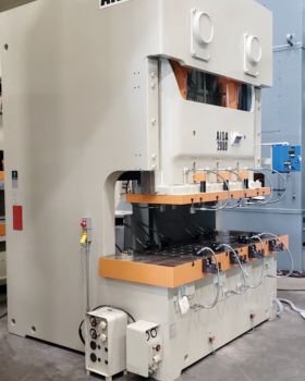 220 Ton,Aida#NC2-2000(2)E, 9.8" str,19.6 SH,new press control,new/never used,’17,#sr5549