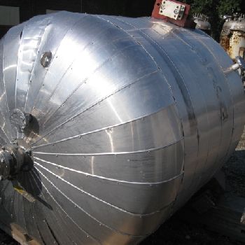 660 gal.Robert Sanderson&amp; Sons, 304 Stainless Steel kettle,60" diameter x 54 straight side,semi elloptical top &amp; bottom,58 psi,jacketed â€™01,#38814