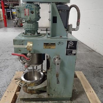 Premier#PLM5, Planetary Mixer, Stainless Steel, 5 liter jacketed mixing can, vacuum cover, 230 V., #3056-3