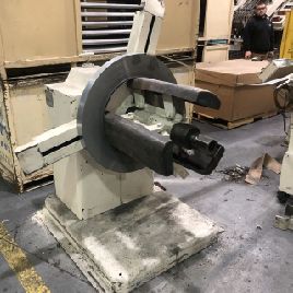 4000 lb.American Steel Line#60, uncoiler, 24" width, 60 OD, 16 -20 ID, manual expansion, non motorized, back stops, #13872T