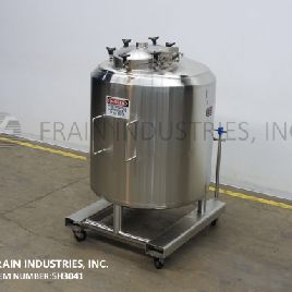 264,17 гал. Ли # 1000L, нержавеющая сталь 316L, с рубашкой и изоляцией, внутренний вакуумный резервуар, диаметр 42 дюйма, глубина 54, 45 фунтов на кв. Дюйм