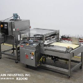 Shanklin#A27A, automatic, Stainless Steel, L-bar sealer &amp; shrink tunnel, 10-25 packages per minute, A/B controller