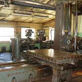 4"Giddings &amp; Lewis#340T, 1500 RPM,2 aux. spindle,74 x 48 table,62 X,64 Y,72 Z,Newall 2-Axis DRO