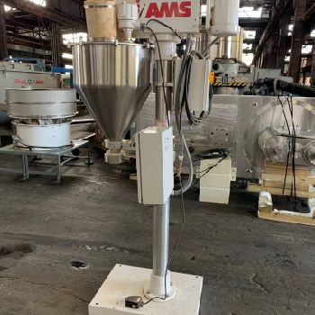 AMS#A100, Powder Filler,Stainless Steel,hopper agitator,fill auger,1.5 hp,230 V.,Allen Bradley PLC control,2018,#3301-3