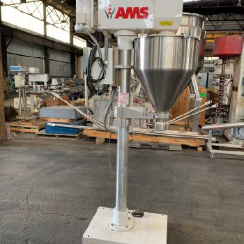 AMS#A100, Powder Filler,Stainless Steel,hopper agitator,fill auger,1.5 hp,230 V.,Allen Bradley PLC control,2018,#3301-3