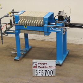 19-1/4" x 19-1/4 x 2-1/4AlarEngineering Corp #MICRO-KLEAN, plate &amp; frame filter press, (11) recessed polypropylene plates