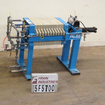 19-1/4" x 19-1/4 x 2-1/4AlarEngineering Corp #MICRO-KLEAN, plate &amp; frame filter press, (11) recessed polypropylene plates