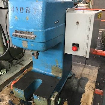 1 Ton,Denison#A, hydraulic C-frame press, 3" stroke, 8 DL, 4.5 throat, table model, #28203