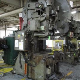 125 Ton,BlissOBI press, 10" stroke, 15 SH, air clutch, cushion, #11050