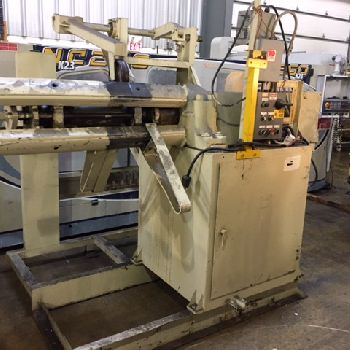 10000 lb.Rowe#10040-DSV, coil reel,single end,motorized,2 HP,4-arm style,used