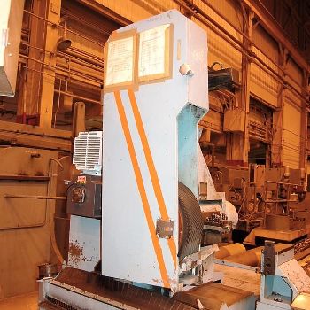 Safop#40R, CNC lathe w/belt grinding attach,38" x 420,42 HP,Siemens 810T,1990,#18550