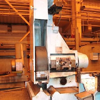 Safop#40R, CNC lathe w/belt grinding attach,38" x 420,42 HP,Siemens 810T,1990,#18550