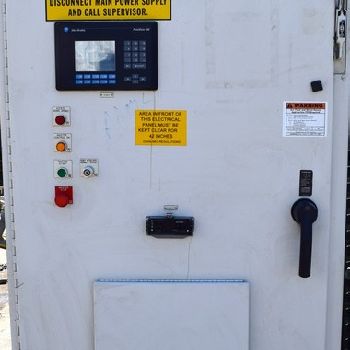 Ransohoff#QS-9000, 93" infeed, 112 outfeed, 17 LR x 6 T opening, A &amp; B Panelview 600, 2004, #CB3664