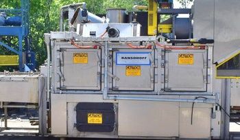 Ransohoff#QS-9000, 93" infeed, 112 outfeed, 17 LR x 6 T opening, A &amp; B Panelview 600, 2004, #CB3664