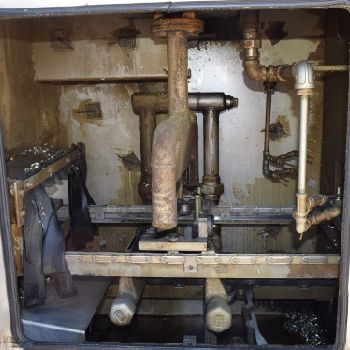 Ransohoff#QS-9000, 93" infeed, 112 outfeed, 17 LR x 6 T opening, A &amp; B Panelview 600, 2004, #CB3664