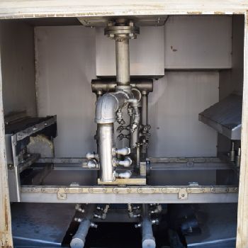 Ransohoff#QS-9000, 93" infeed, 112 outfeed, 17 LR x 6 T opening, A &amp; B Panelview 600, 2004, #CB3664