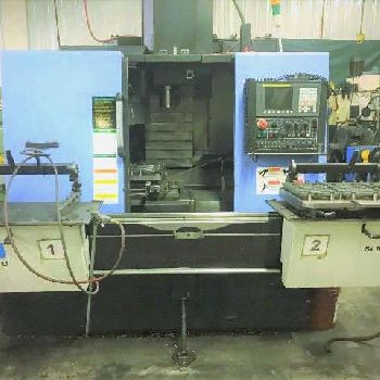 Doosan #MV3016LD, 30" X,16 Y,20 Z,TSC,chip conveyor,Midaco pallet changer,2007