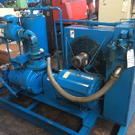 235 acfm, 110 psig,Quincy#QSI-235-A, 50 HP, air cooled, skid mounted